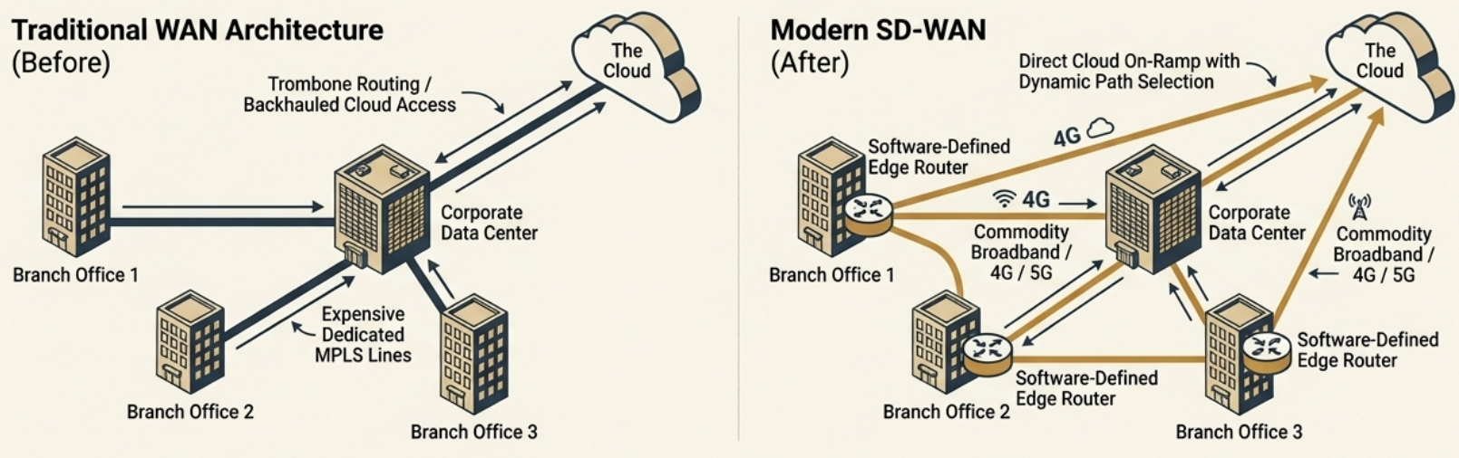 SD-WAN vs Traditional WAN